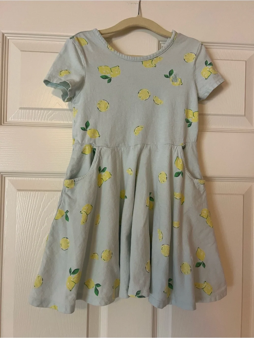GAP Light Blue Dress with Yellow Lemon Print